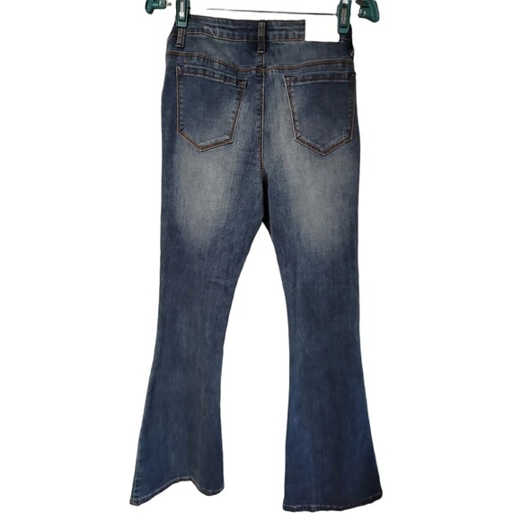 Anthropologie‎ Sugar Magnolia Jeans 11 Flare Bootcut  Medium Wash Mid Rise - Picture 3 of 5